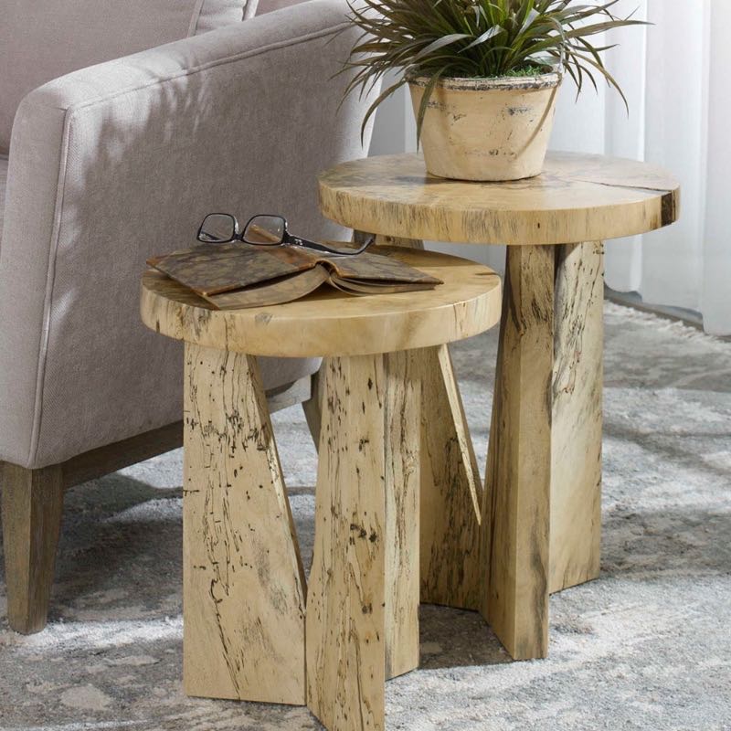 Nadette Natural Nesting Tables, Set of 2