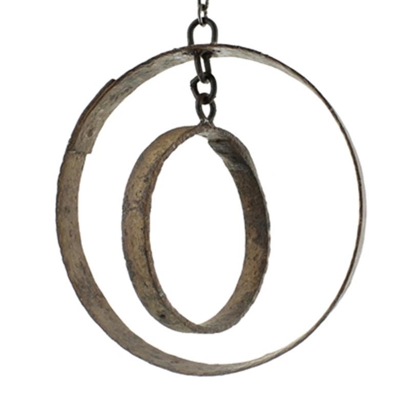 Repurposed Metal Ring Mobile with Chain