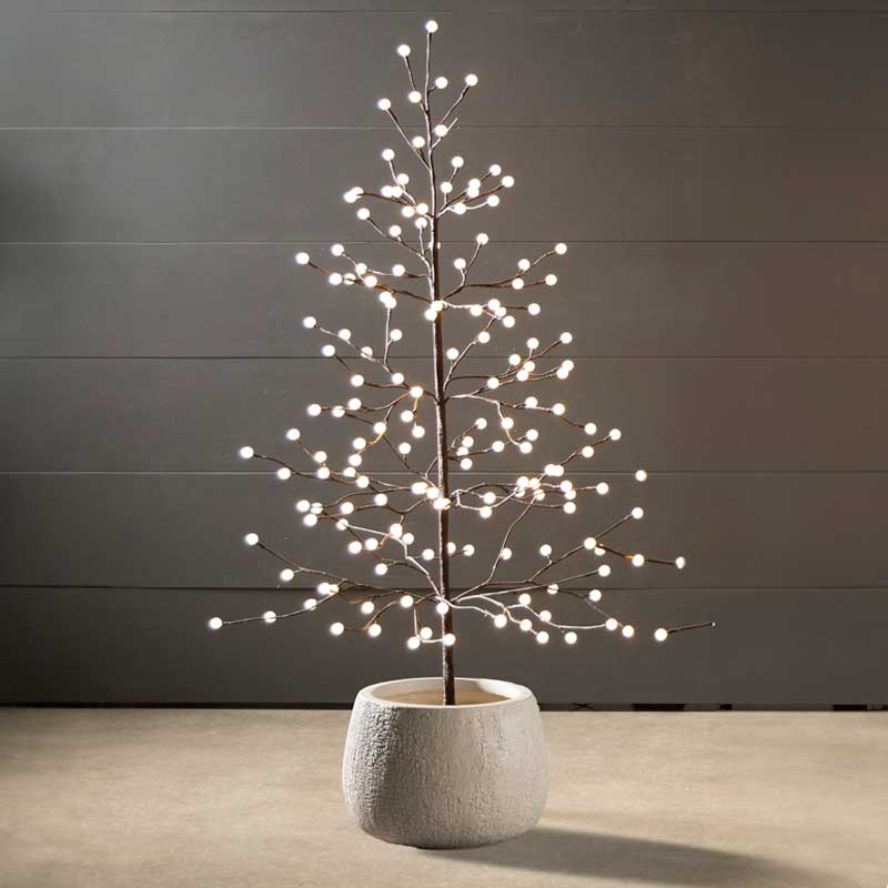 Indoor/Outdoor Small Globe Lighted Tree, 4'H with 160 LED Lights