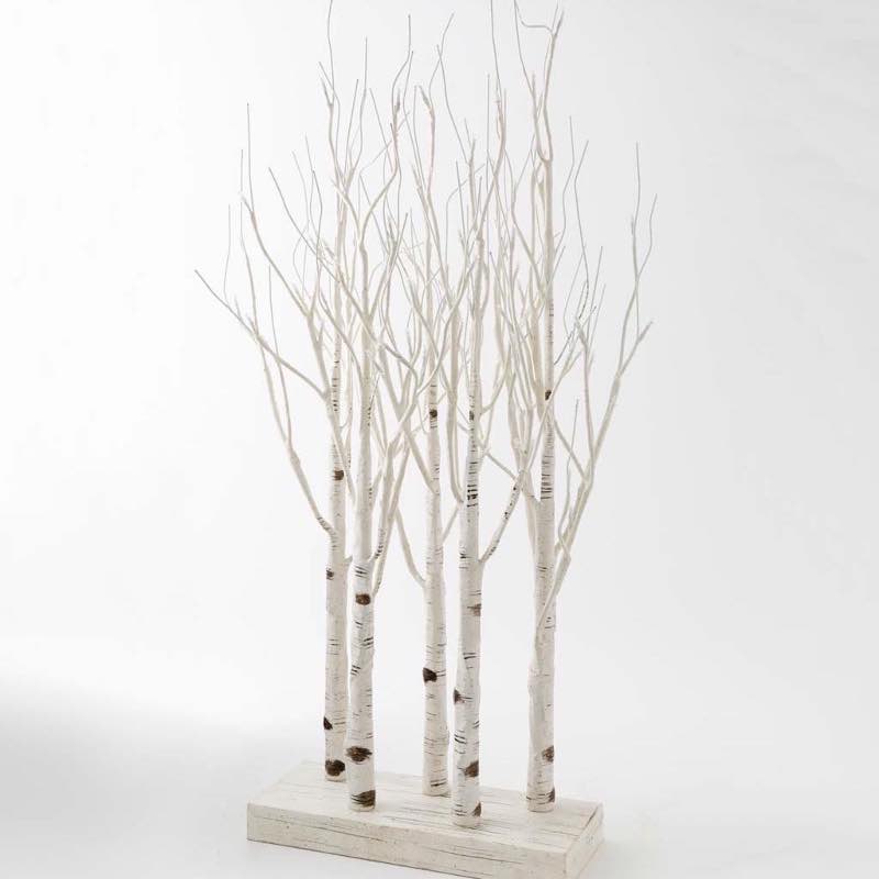 Lighted Birch Line Treescape Accent