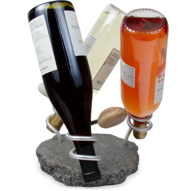 Bottoms Up Granite Wine Bottle Holder