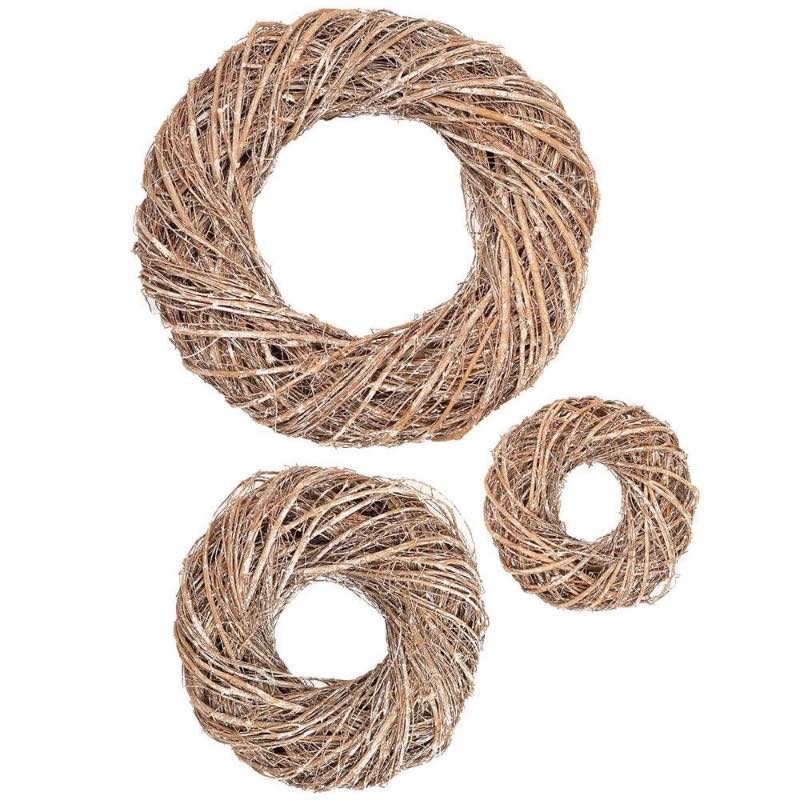 Gray Vine Wreaths, Set of 3