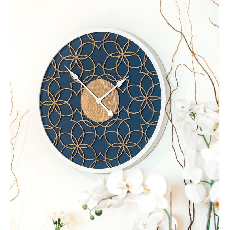 Modern Flower 3D Wood Wall Clock