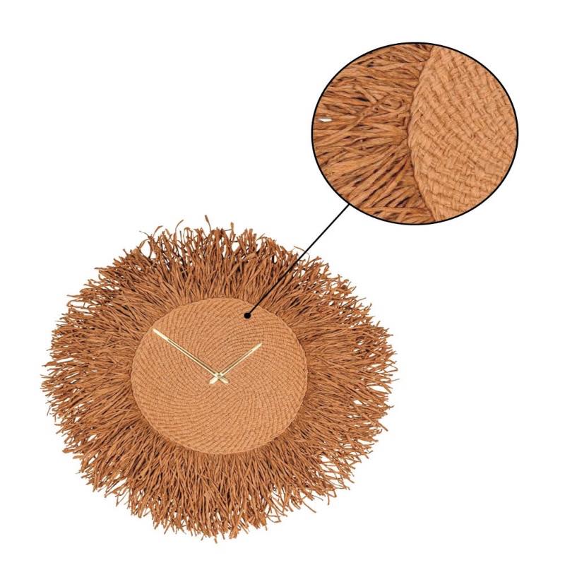 Burke Raffia Wall Clock