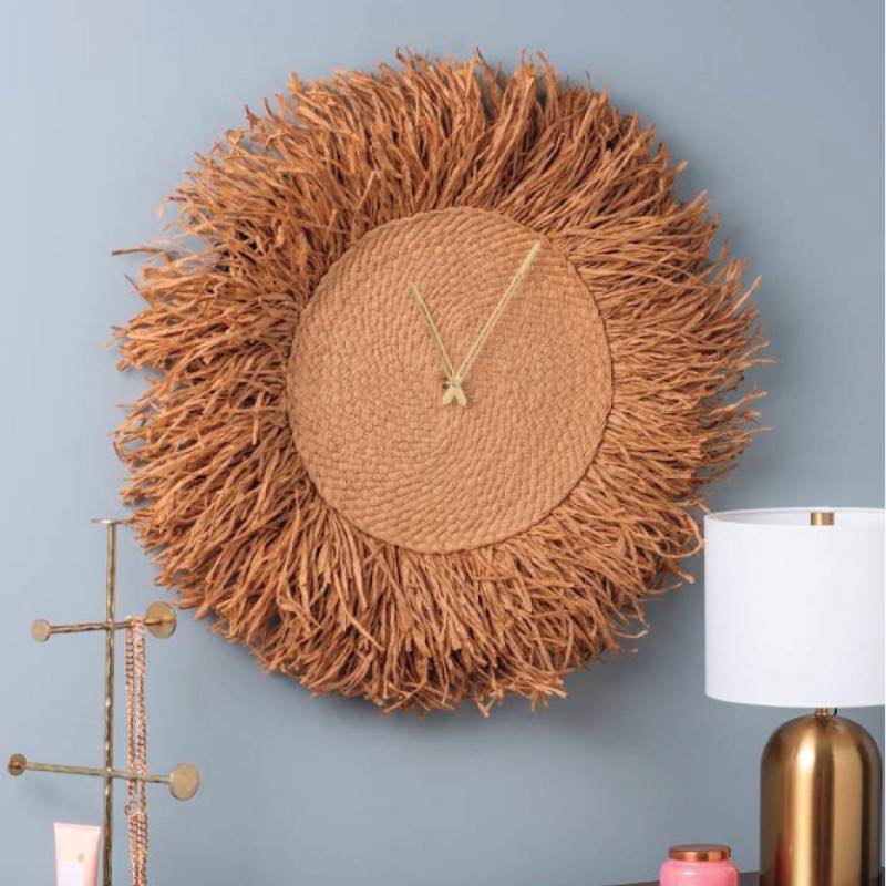 Burke Raffia Wall Clock