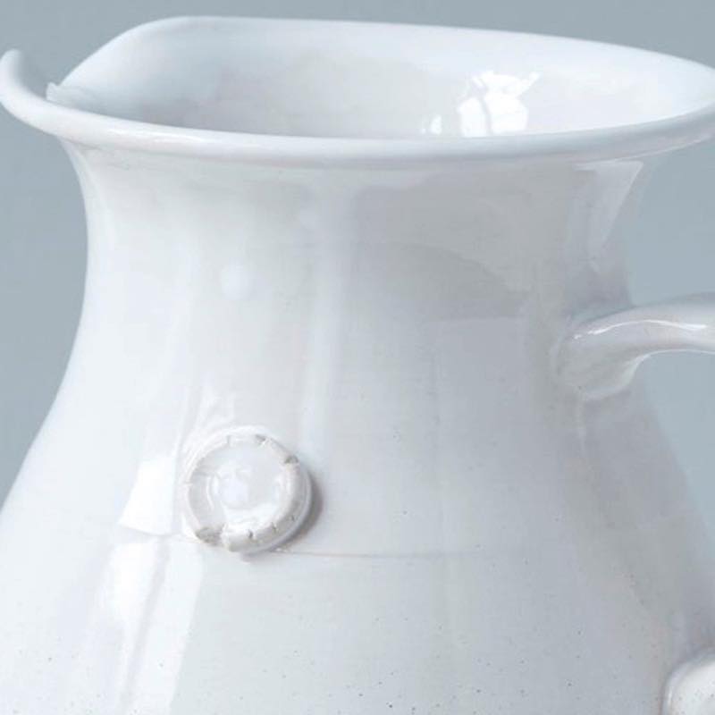 Handthrown White Stoneware Water Pitcher