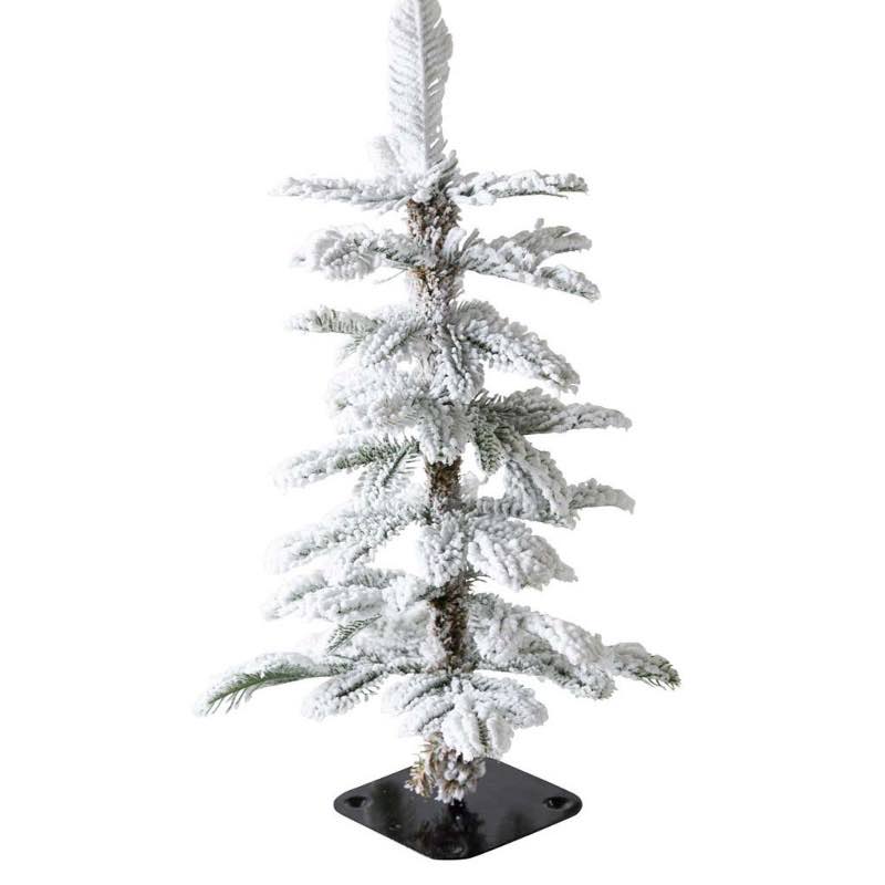 SMALL FLOCKED ALPINE TABLETOP TREE