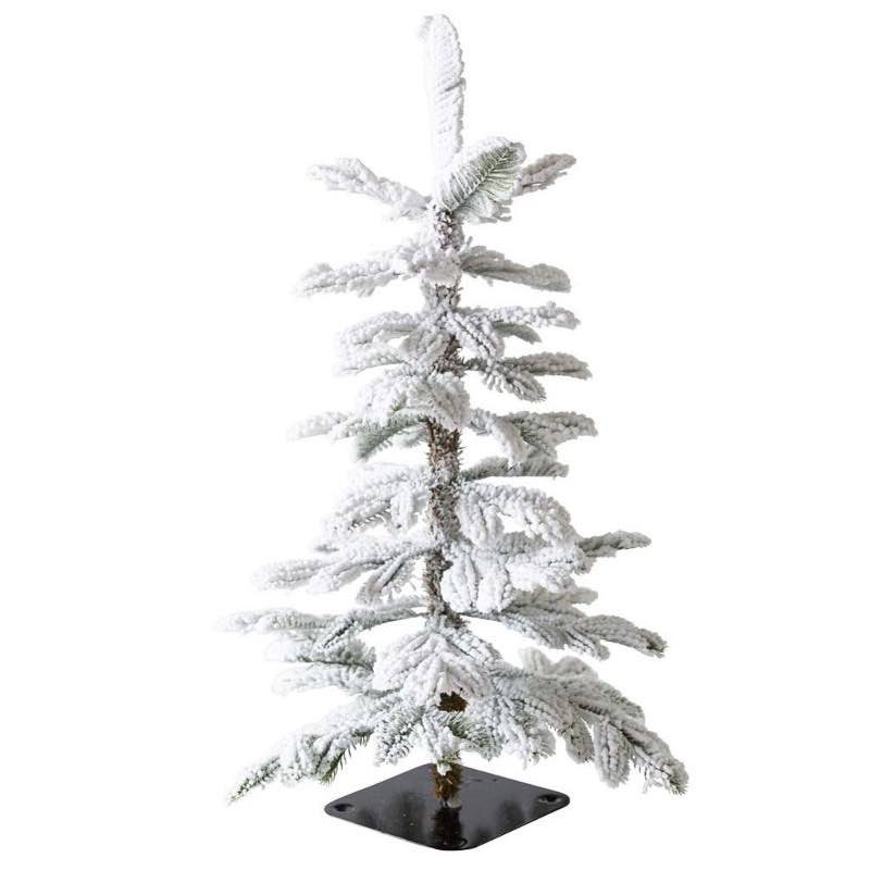 MEDIUM FLOCKED ALPINE TABLETOP TREE