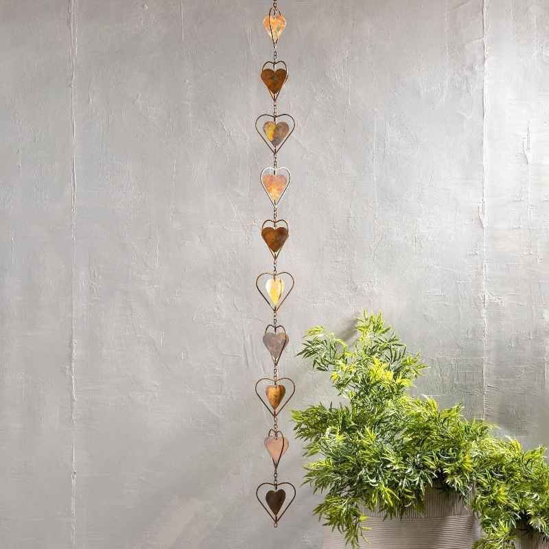 Encircled Metal Heart Hanging Art