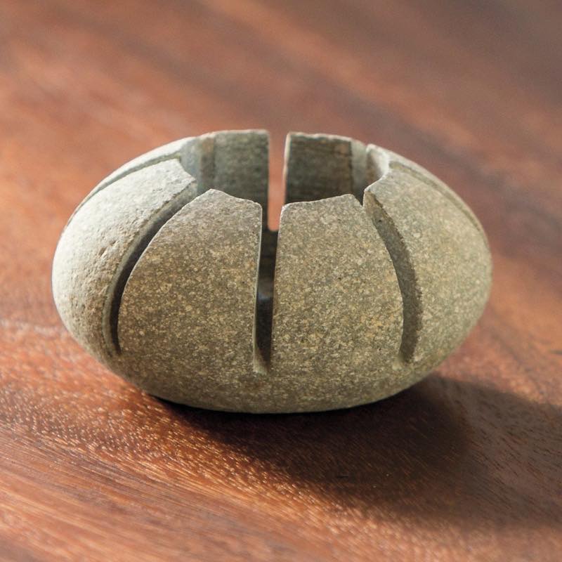 River Stone Star Candleholder