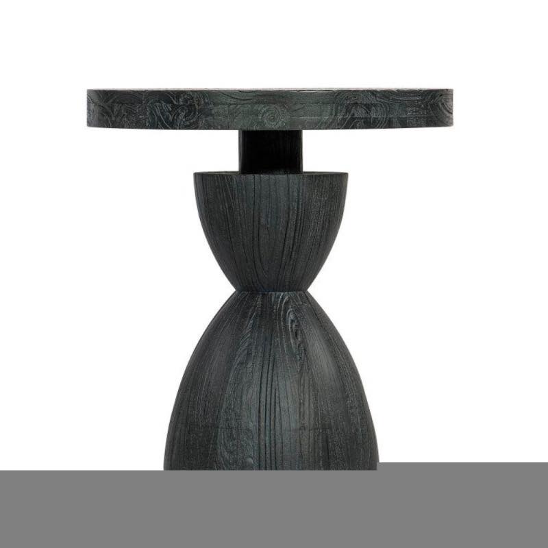 Black Hourglass Pedestal Table