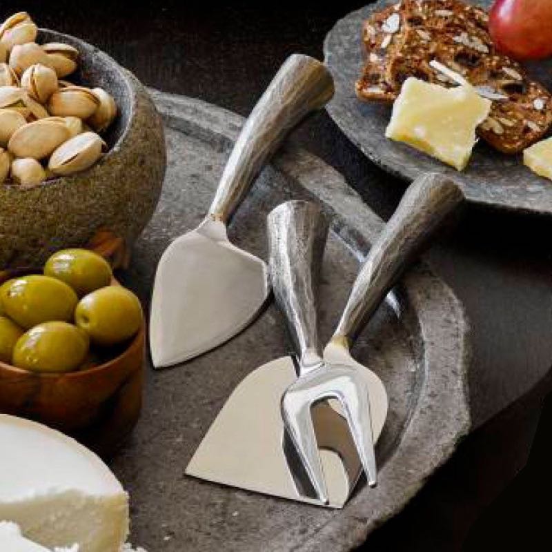 Stone Faux Bois Cheese Knife Gift, Set of 3