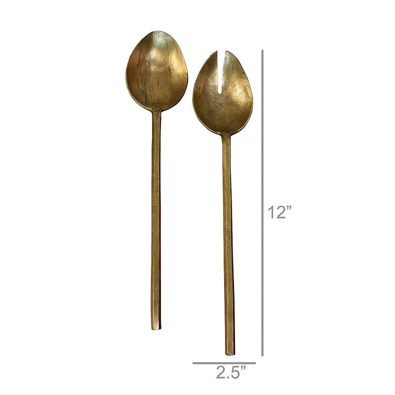 Hendrix Brass Salad Servers, Set of 2