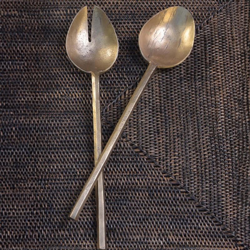 Hendrix Brass Salad Servers, Set of 2