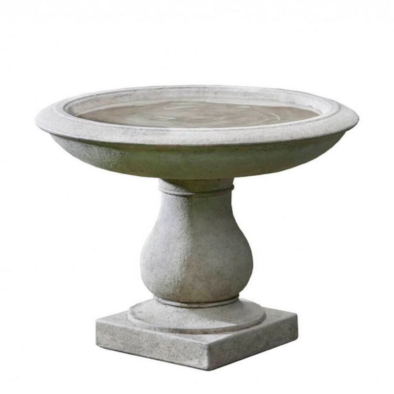 Beauvoir Cast Stone Birdbath