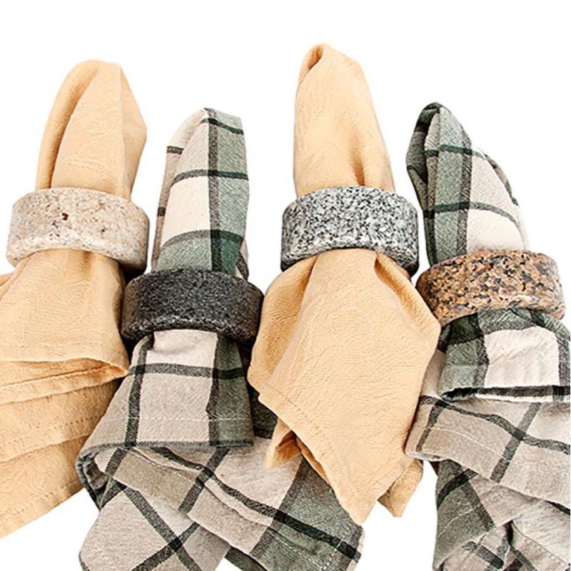 Granite Napkin Rings, Set of 4