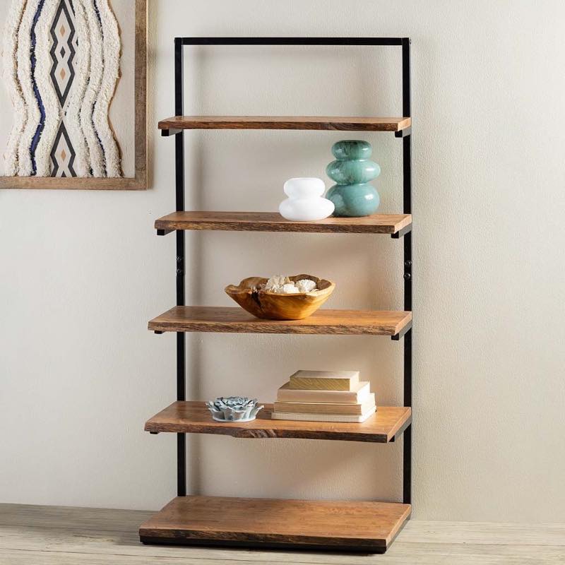 Live Edge 5-Tiered Floor Rack