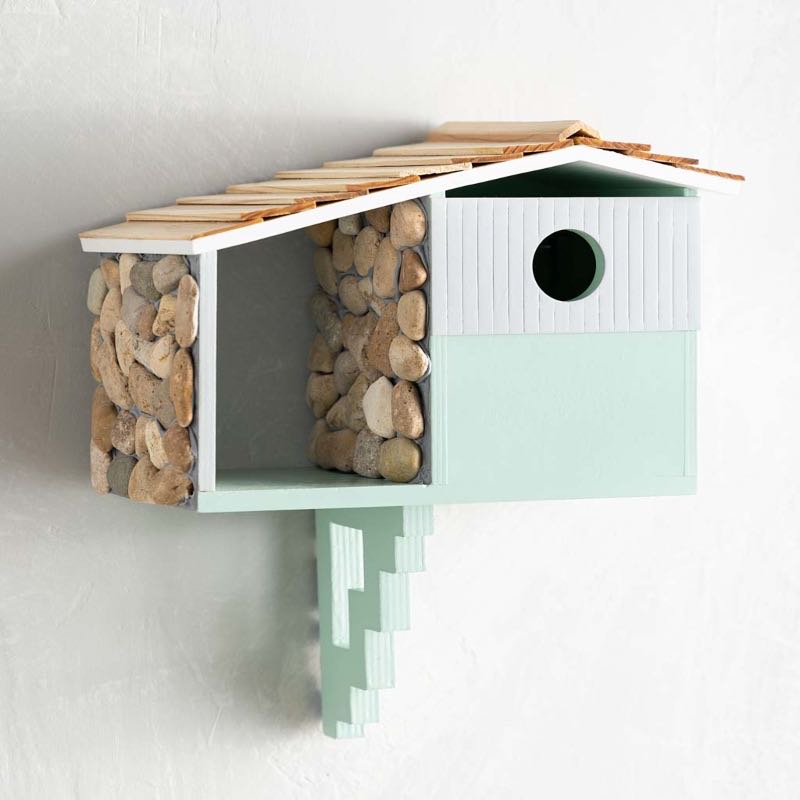 Mid-Mod Stone Bird House