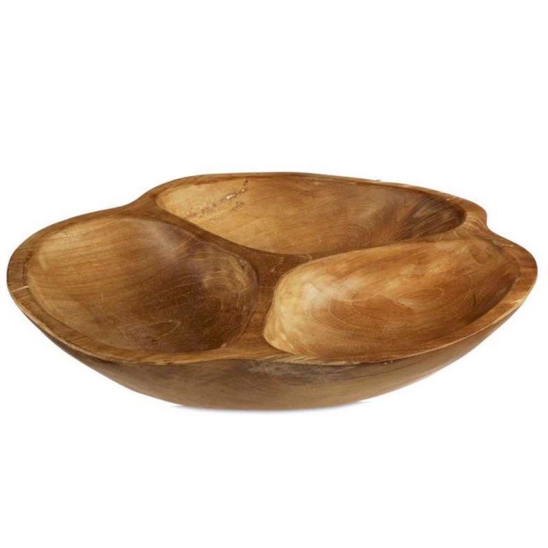 Takara Teak Divided Serving Bowl