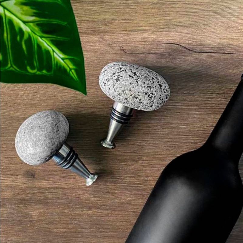 Beach Stone Wine Stopper