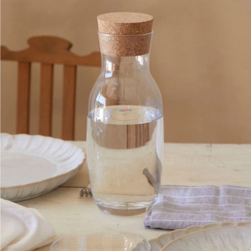 Glass Carafe with Cork Stopper