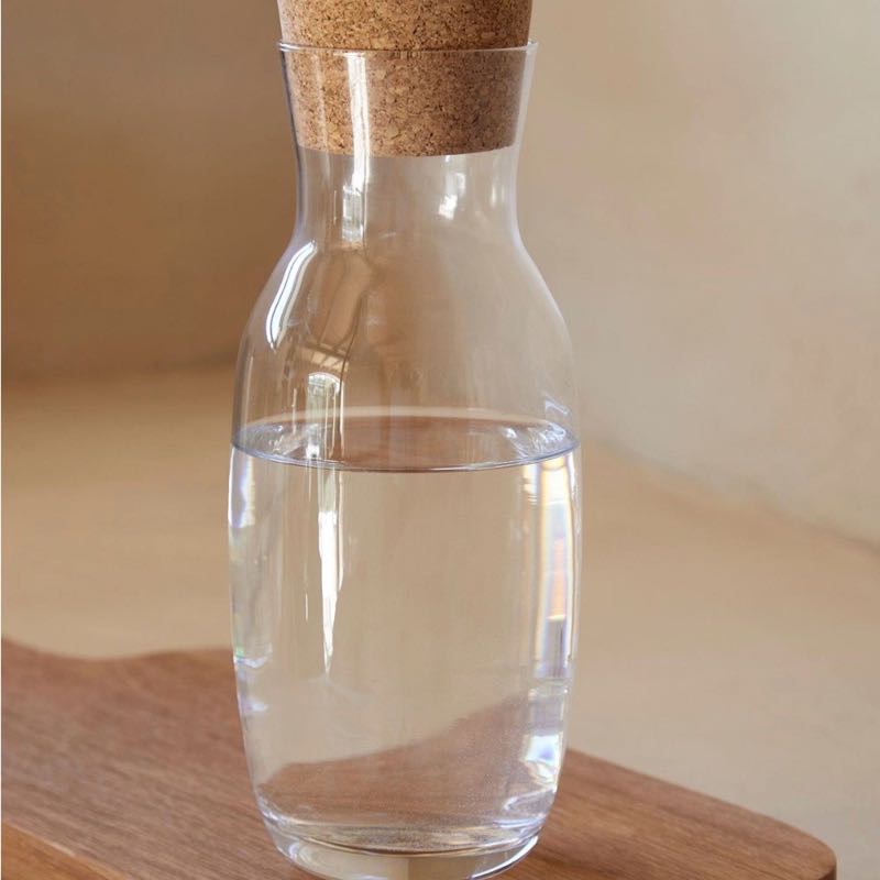 Glass Carafe with Cork Stopper