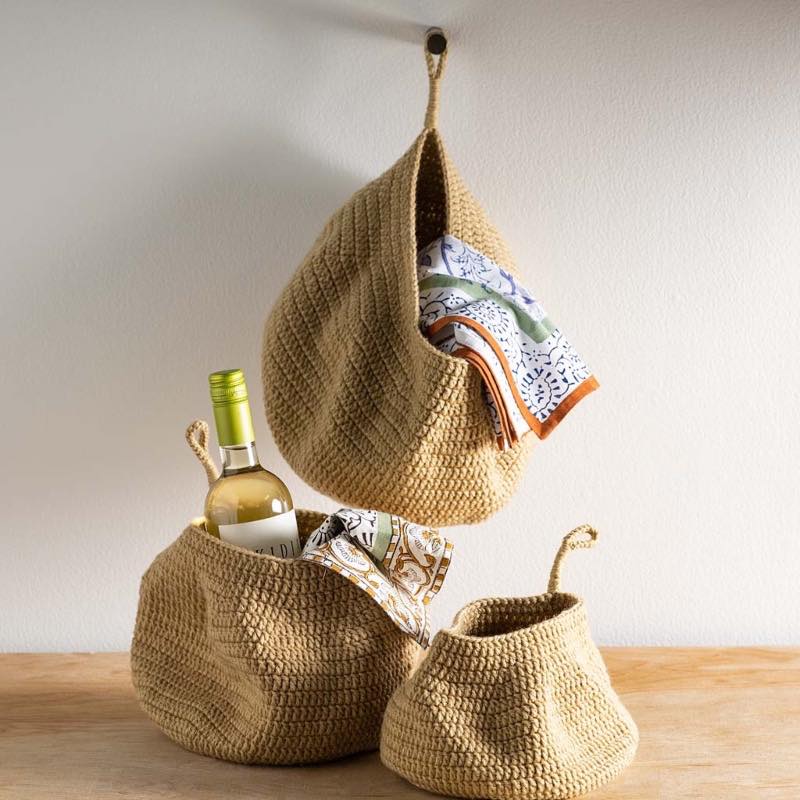 Crochet Nested Baskets, Set of 3