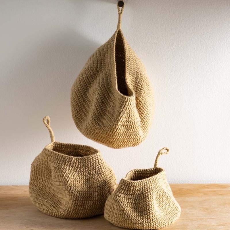 Crochet Nested Baskets, Set of 3