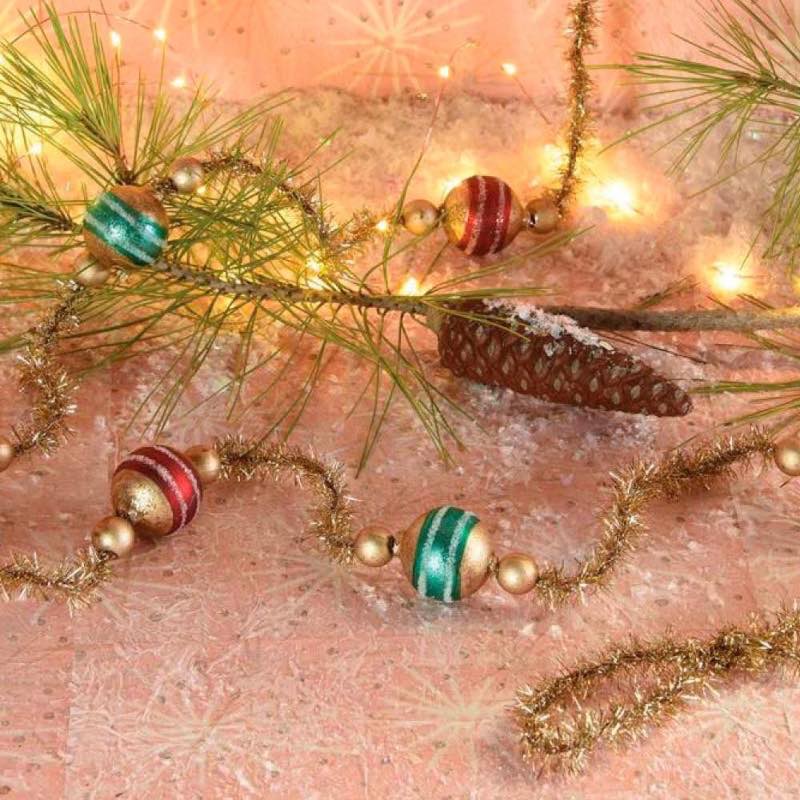 Glass and Tinsel Retro-Style Garland