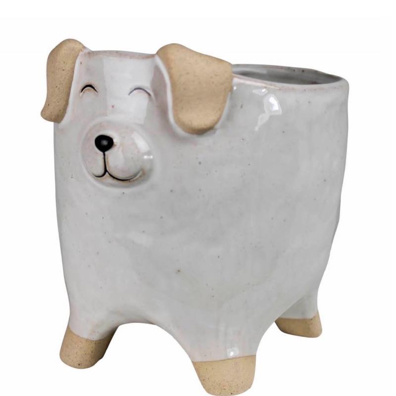 Dog Ceramic Planter