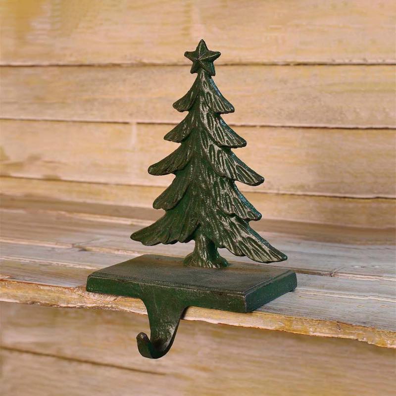 Cast Iron Christmas Tree Stocking Holder