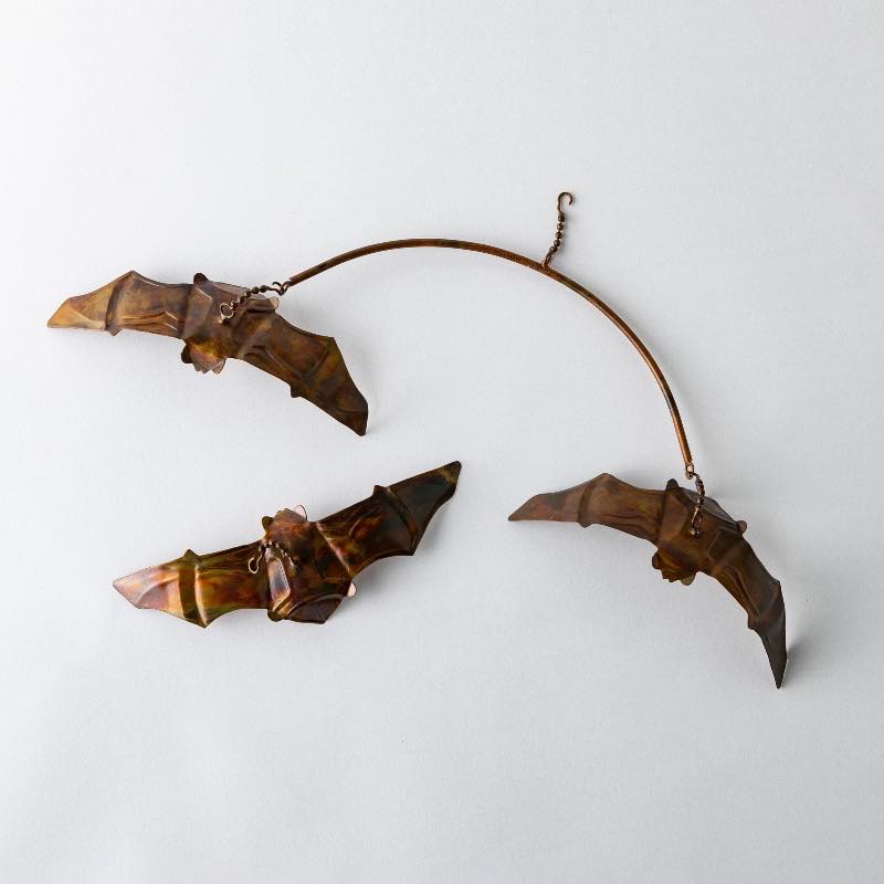 Copper-Flamed Bat Hanging Mobile