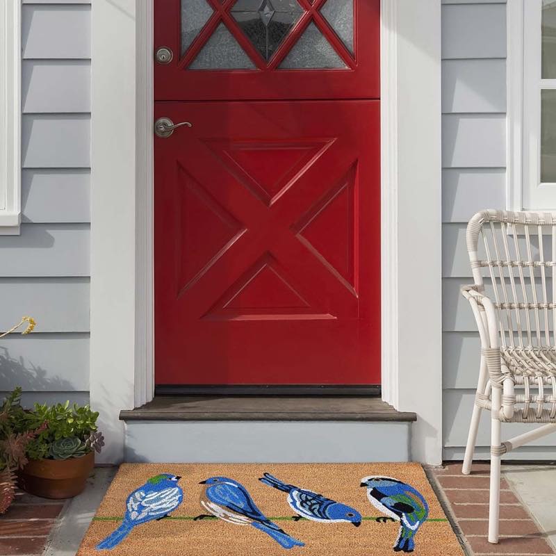 Beautiful Bluebirds Coir Doormat