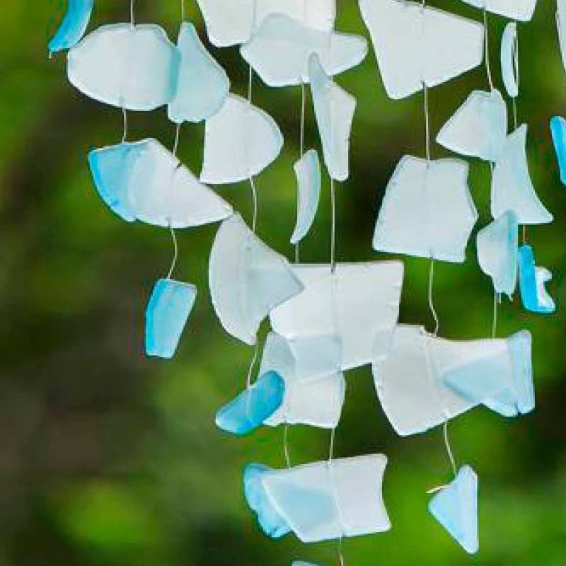 Raindrop Butterfly Seaglass Mobile