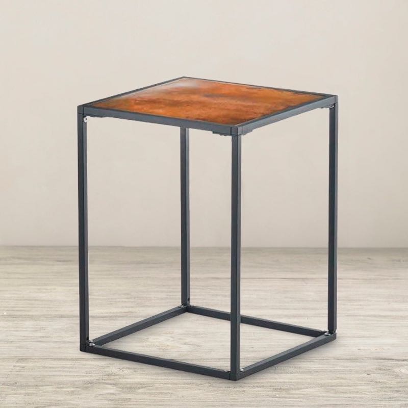 Pietra Metal Square Side Table