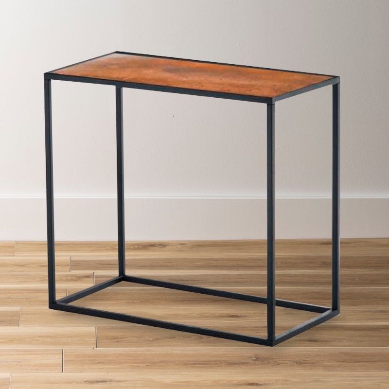 Pietra Metal Rectangular Side Table