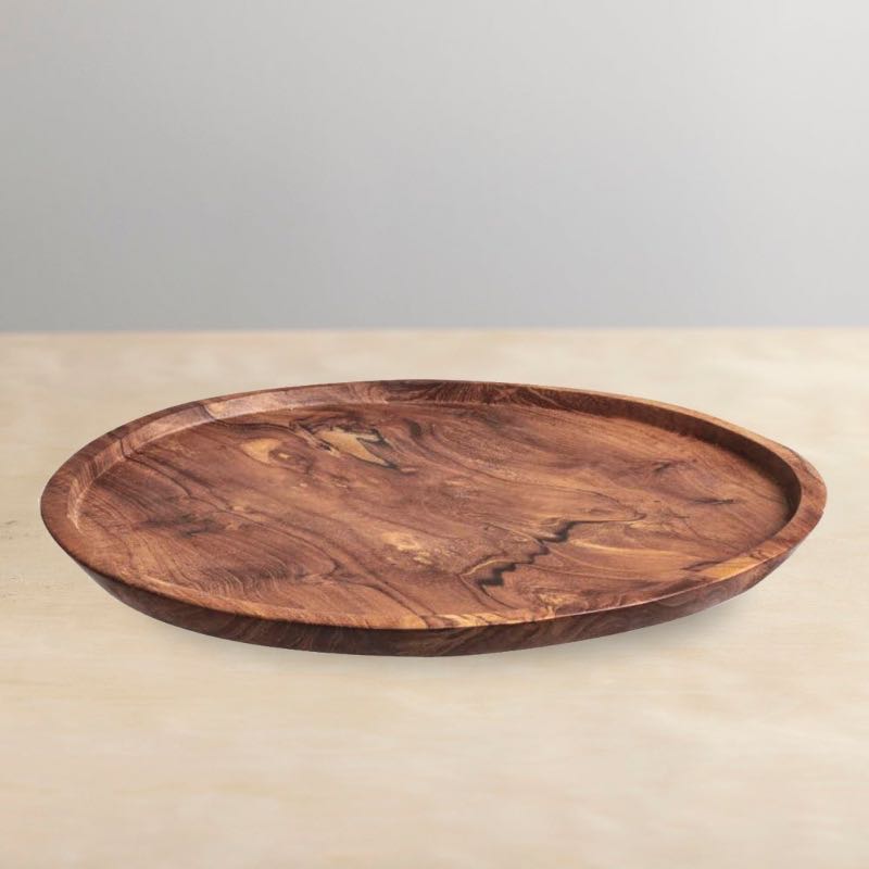 Chiku Teak Wood Tray, Large