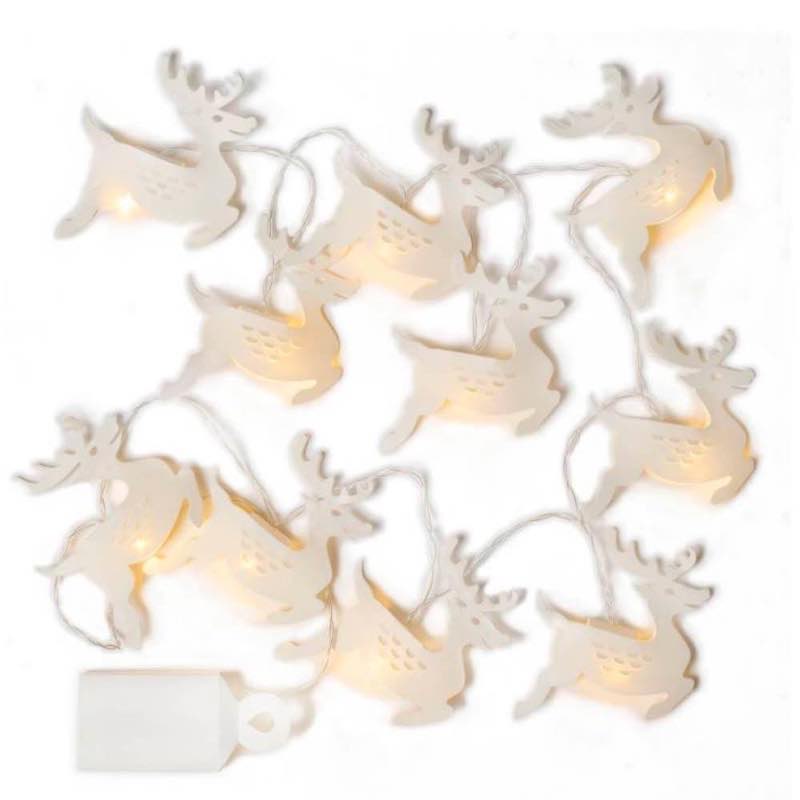 Reindeer LED Lighted Paper Garland