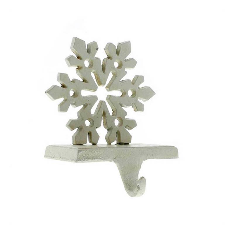 Antique White Snowflake Holiday Stocking Holder