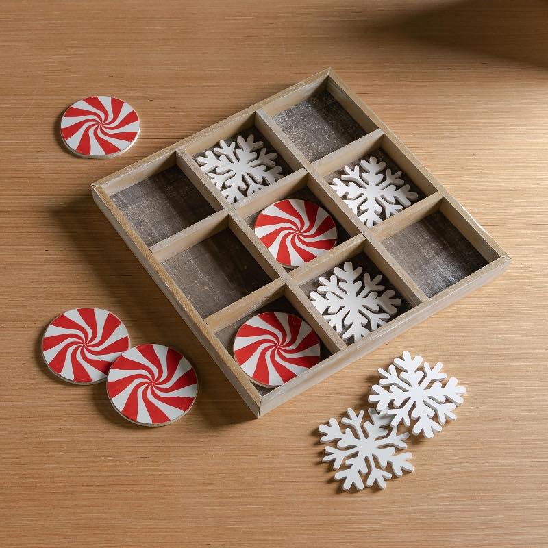 Holiday Wooden Tic-Tac-Toe