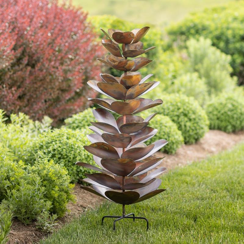 Large-Scale Pinecone Metal Garden Sculpture