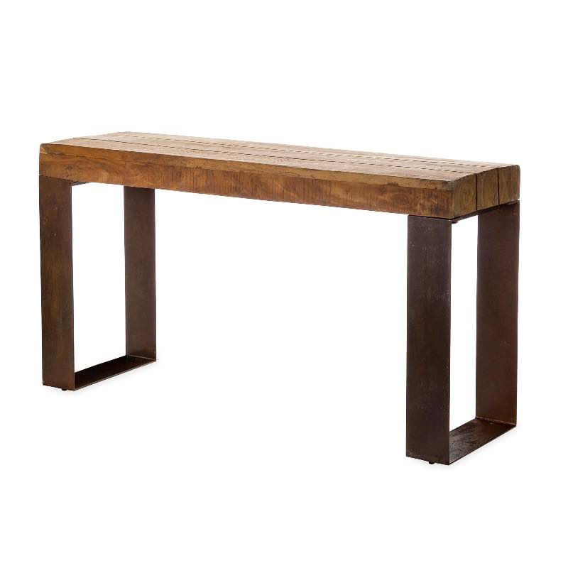 Indoor/ Outdoor Montanha Reclaimed Wood and Metal Console