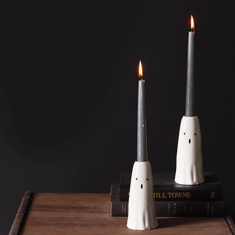 Ceramic Ghost Candleholder