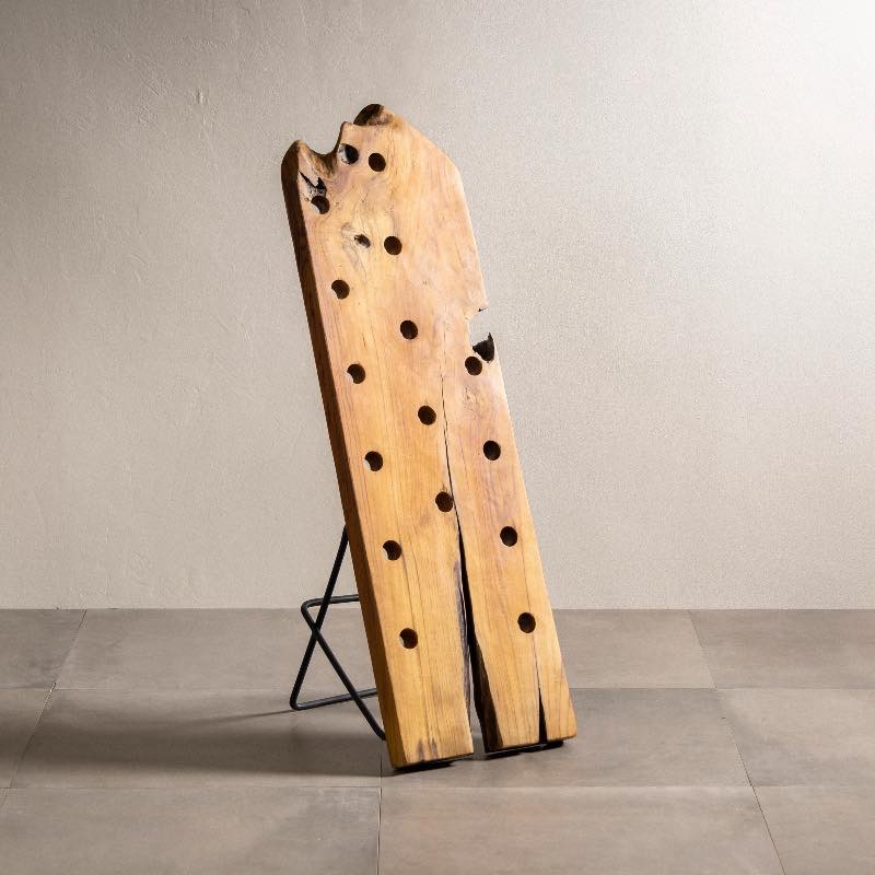 Reclaimed Teak Wood Wine Rack