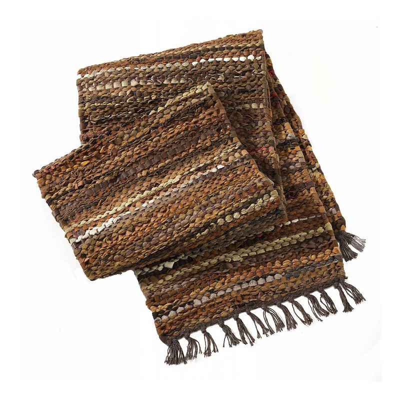 Tucson Recycled Leather Table Runner, 78