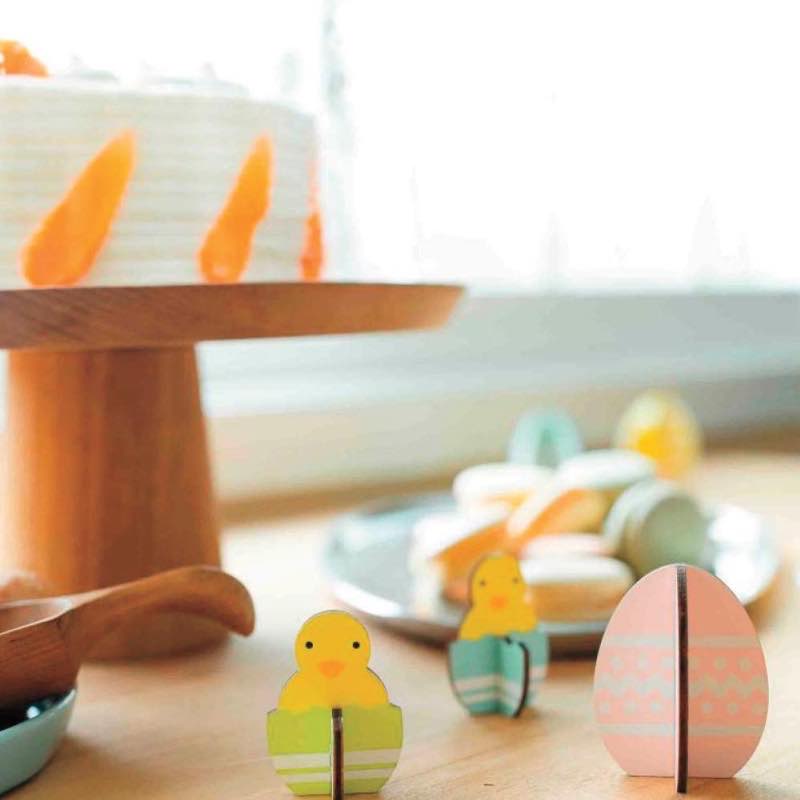 Spring Chick Decorations, Set of 8