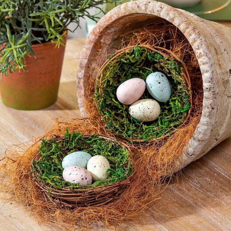 Easter Eggs in Nest Gift Box, Set of 4