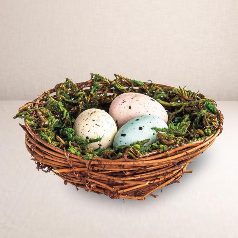 Easter Eggs in Nest Gift Box, Set of 4