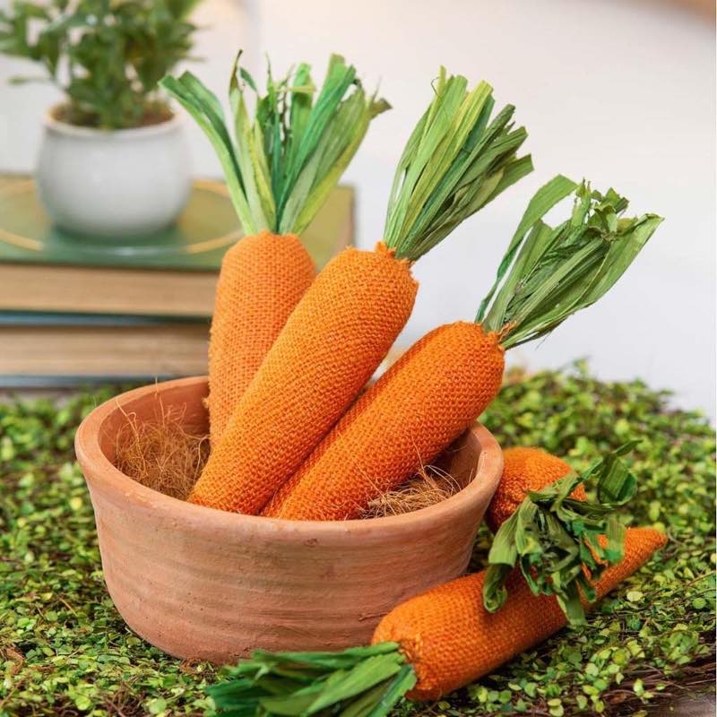 Faux Carrots in Gift Box, Set of 5