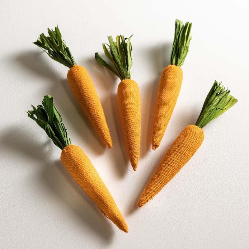 Faux Carrots in Gift Box, Set of 5